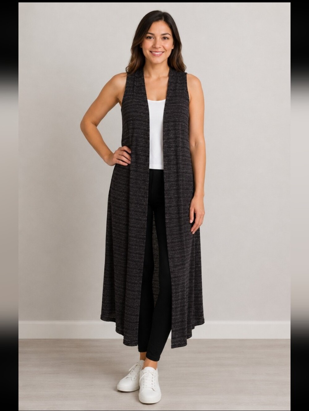 Metallic Maroon Long Vest Cardigan Joy Lularoe XS